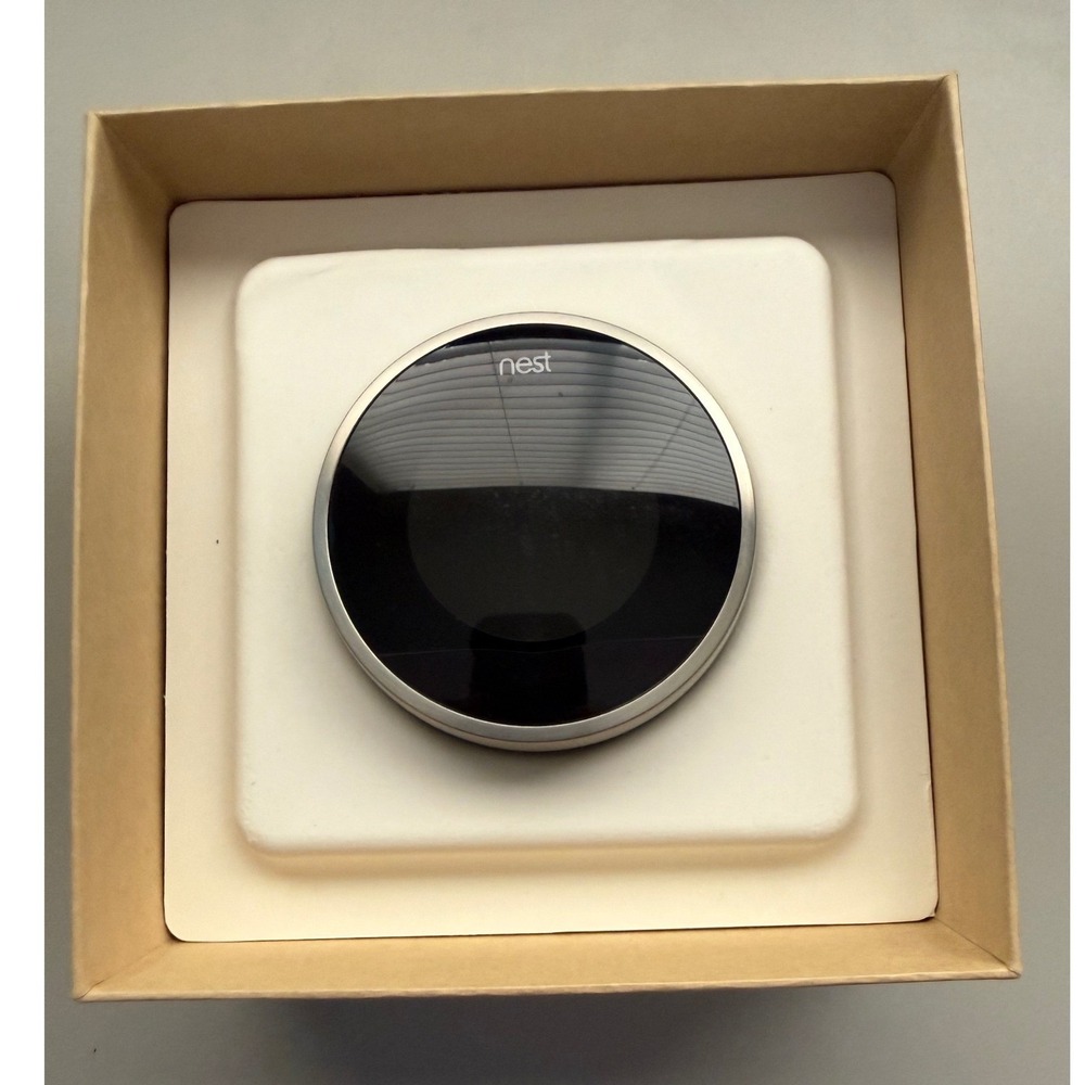 Nest Learning Thermostat 2nd Generation Stainless Steel T20077US 02A Smart Home